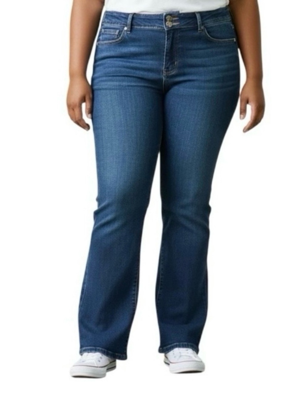 Torrid Boyfriend Flare Jeans Women’s Sz 18 Blue Medium Wash Stretch